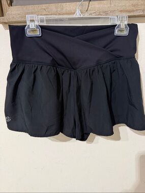 Simply Southern Black Athletic Shorts with Crossover Waistband